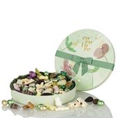Cocoture Mix kugler, påskeskum, folieæg, fr. nougat, karameller, marcipanæg i grøn blomstæske 480g  FORUDBESTIL NU